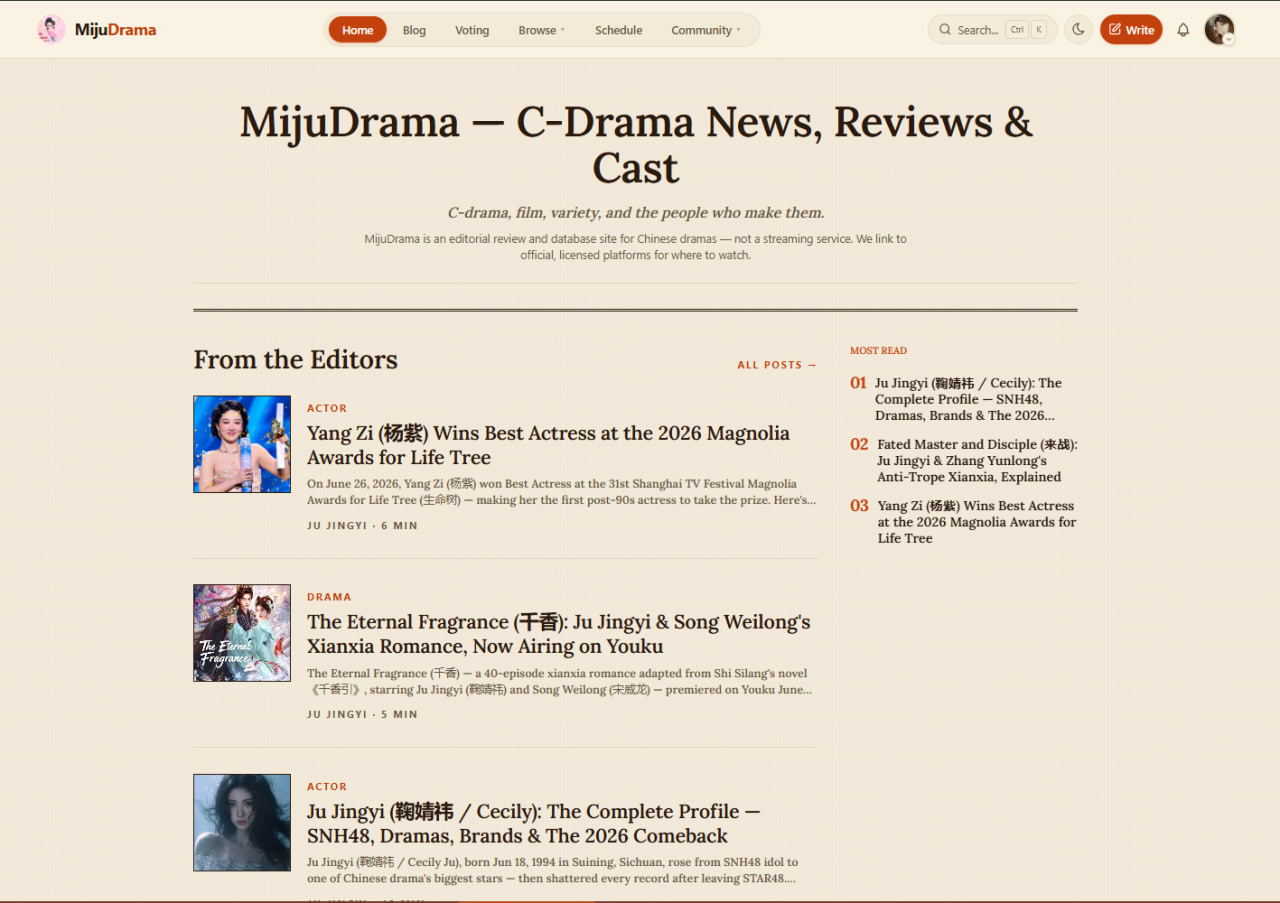 From Idea to mijudrama.com: A Solo-Built Asian Entertainment Database